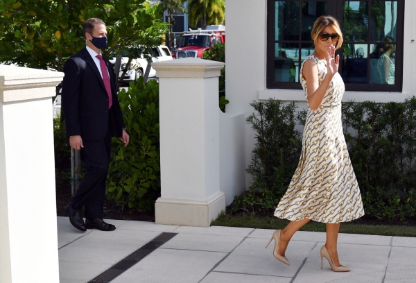 지난 11월 플로리다에서 투표하는 트럼프 대통령 부인 멜라니아 여사. / 사진=연합뉴스